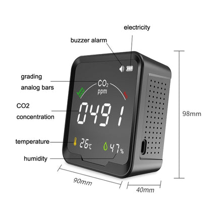 PTH-9C Gas Detector Infrared Carbon Dioxide Detector Temperature And Humidity Meter, PTH-9C