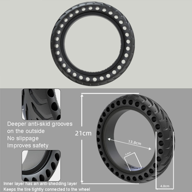 8 inch Electric Scooter Non-slip Honeycomb Outer Tire For Xiaomi M365/M365 Pro /1S/Pro2/Essential, Side Honeycomb Black