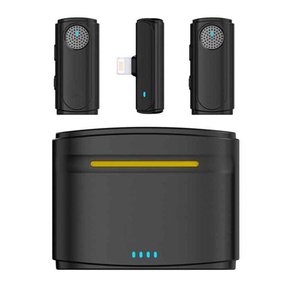 J20 One-two Wireless Lavalier Microphone Audio Video Recording ,Spec:, 8 Pin Interface