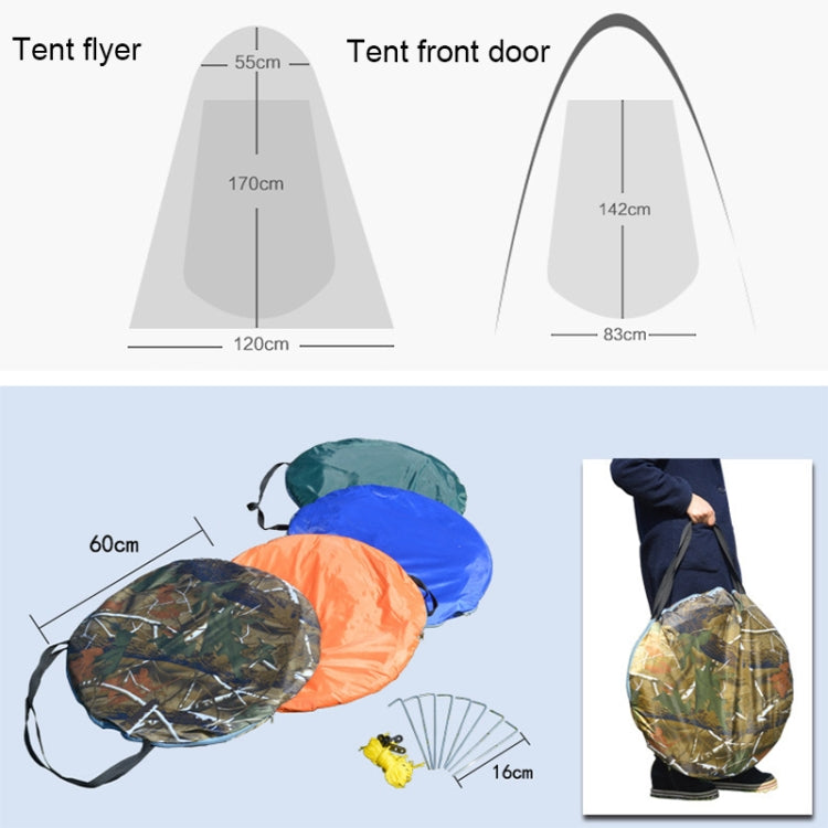 ZL8801 Single Foldable Outdoor Fishing Rainproof Sunshade Tent with Double-doors, ZL8801 (Blue)