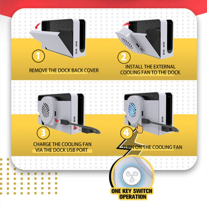 For Nintendo Switch OLED SWL138 Game Console Cooling Fan Host Storage Base Cooling Bracket, SWL138