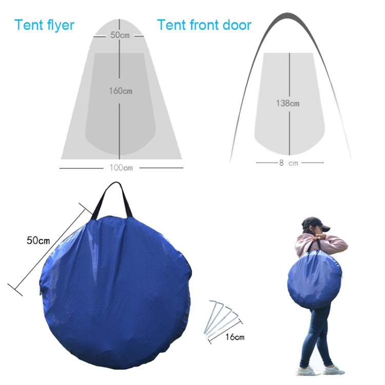 ZL-8802 Outdoor Rainproof and Sunshade Foldable Fishing Single Tent with Dual Window, ZL-8802 (Royal Blue)