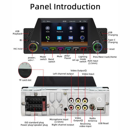 4.7 inch AUTO/CarPlay Navigation Bluetooth FM Radio Car MP5 Marquee, 161W