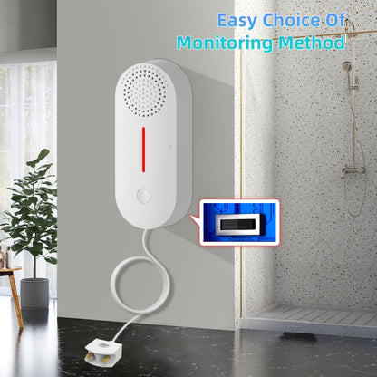 Tuya WIFI Sound and Light Water Immersion Alarm Leak Sensor Overflow Alarm Detector, Overflow Alarm Detector