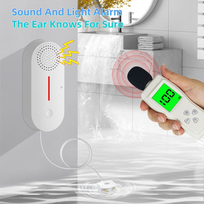 Tuya WIFI Sound and Light Water Immersion Alarm Leak Sensor Overflow Alarm Detector, Overflow Alarm Detector