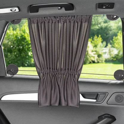 Car Side Window Privacy Blackout Heat Insulation Sunshade, 27x65x50 cm(Black)