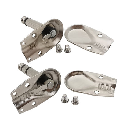 10pcs 6.35mm Right Angle Guitar Plug Audio Microphone Amplifier Connector, Mono, Binaural