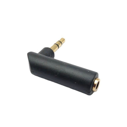 3.5mm Elbow Male to Female Dual Channel Headphone Audio Adapter, Gold Plated