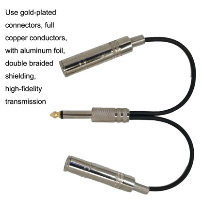 Noise Reduction Shielded Bass Electric Guitar Cable Musical Instrument Accessories, 6.35mm Male To 2 Female Single Channel, 6.35mm Male To 2 Female Dual Channel