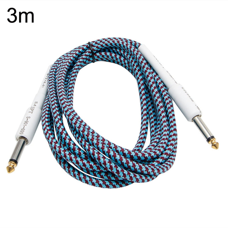 JT001 Male To Male 6.35mm Audio Cable Noise Reduction Folk Bass Instrument Cable, Length:, 3m