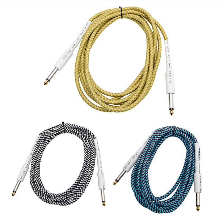JT001 Male To Male 6.35mm Audio Cable Noise Reduction Folk Bass Instrument Cable, Length:, 3m