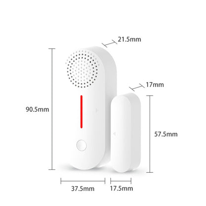 Tuya WiFi Sound And Light Door Magnetic Doors Windows Alarm Scene Linkage APP Reminder, Sound And Light Door Magnetic Sensor