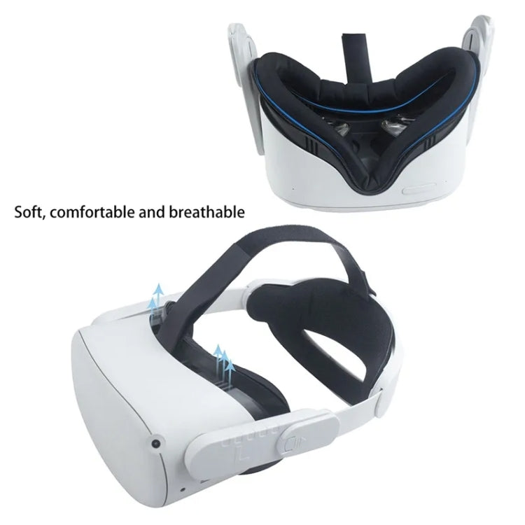 For Meta Quest 2 VR Headset Anti-sweat Eye Mask VR Facial Interface Bracket Cover, Anti-sweat Eye Mask (Black)