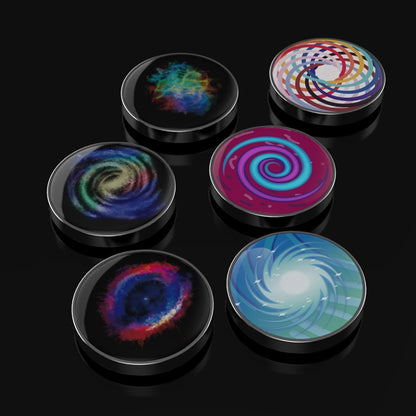 Colorful Luminous Galaxy Star Stainless Steel Rotary Gyro Fingertip Anti Stress Toys