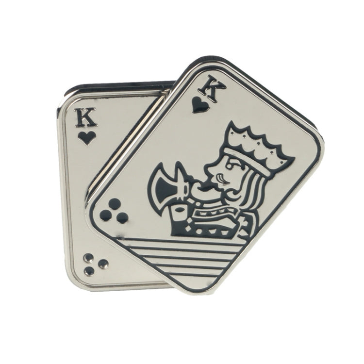 Poker Magnetic Metal Slider Stress Relief Toy EDC Top Spinning Poker Toys Decompress, Bronze, Silver