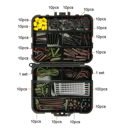 Fish Hook Swivel Fishing Accessories Set Fishing Gear, 272pcs/set