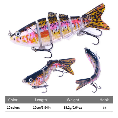 HENGJIA JM061 Multi-segment Fish Bionic Lure Submerged Lures, JM061 (6), JM061 (7), JM061 (8), JM061 (9), JM061 (10), JM061 (1), JM061 (2), JM061 (3), JM061 (4), JM061 (5)