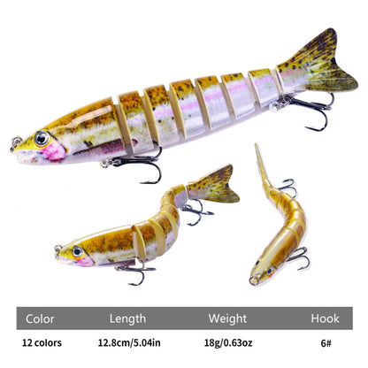 HENGJIA JM064 Multi-section Fish Minnow Bionic Fake Lures Sea Fishing Sinking Lures, JM064 (6), JM064 (7), JM064 (8), JM064 (9), JM064 (10), JM064 (11), JM064 (1), JM064 (12), JM064 (2), JM064 (3), JM064 (4), JM064 (5)