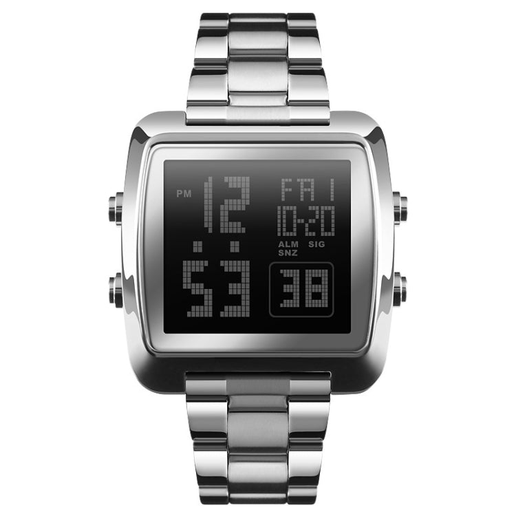 SKMEI 1369 Retro Waterproof Gold Watch Men Steel Belt Luminous Square Watch, 1369 Silver, 1369 Black, 1369 Rose Gold, 1369 Gold