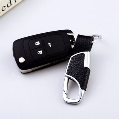 3pcs Men Car PU+Metal Keychain Waist Hanging Key Ring, PU+Metal