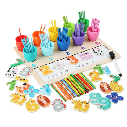 Children Mathematical Enlightenment Teaching Aids Number Cognition Color Classification Matching Toys, Matching Toys
