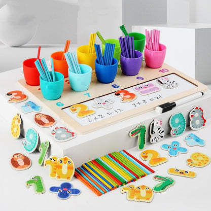 Children Mathematical Enlightenment Teaching Aids Number Cognition Color Classification Matching Toys, Matching Toys