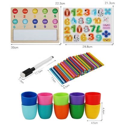 Children Mathematical Enlightenment Teaching Aids Number Cognition Color Classification Matching Toys, Matching Toys
