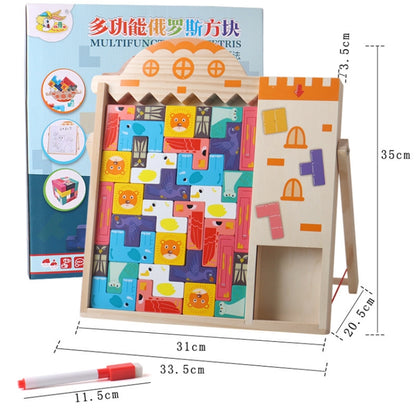 Children Multifunctional Block Puzzle Stacking Building Blocks Board Game Toys, Block Puzzle