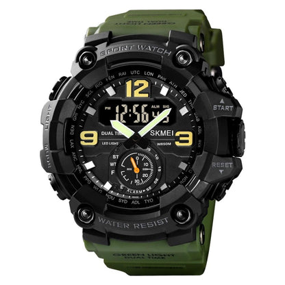 SKMEI 1637 Sports Digital Display Outdoor Shockproof Plastic Large Dial Men Watch, Black, Army Green, Blue Camouflage, Army Green Camouflage, Gray Black