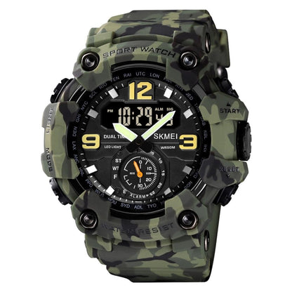 SKMEI 1637 Sports Digital Display Outdoor Shockproof Plastic Large Dial Men Watch, Black, Army Green, Blue Camouflage, Army Green Camouflage, Gray Black