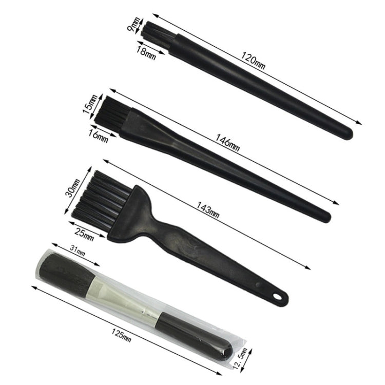 Computer Keyboard Screen Camera Lens Digital Equipment Cleaning Brush, 4pcs/set (3 Hard Hair+1 Soft Hair), 4pcs/set (4 Hard Hair)