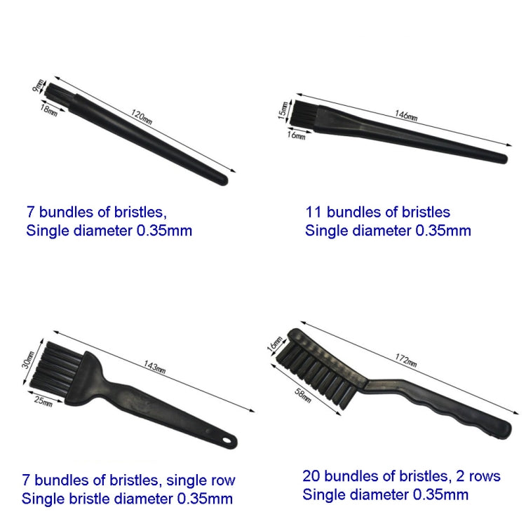 Computer Keyboard Screen Camera Lens Digital Equipment Cleaning Brush, 4pcs/set (3 Hard Hair+1 Soft Hair), 4pcs/set (4 Hard Hair)