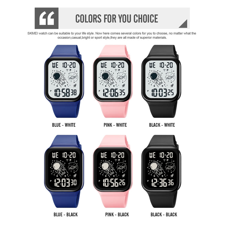 SKMEI 1863 Multifunctional Astronaut Student Digital Sports Square Watch, 1863