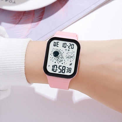 SKMEI 1863 Multifunctional Astronaut Student Digital Sports Square Watch, 1863