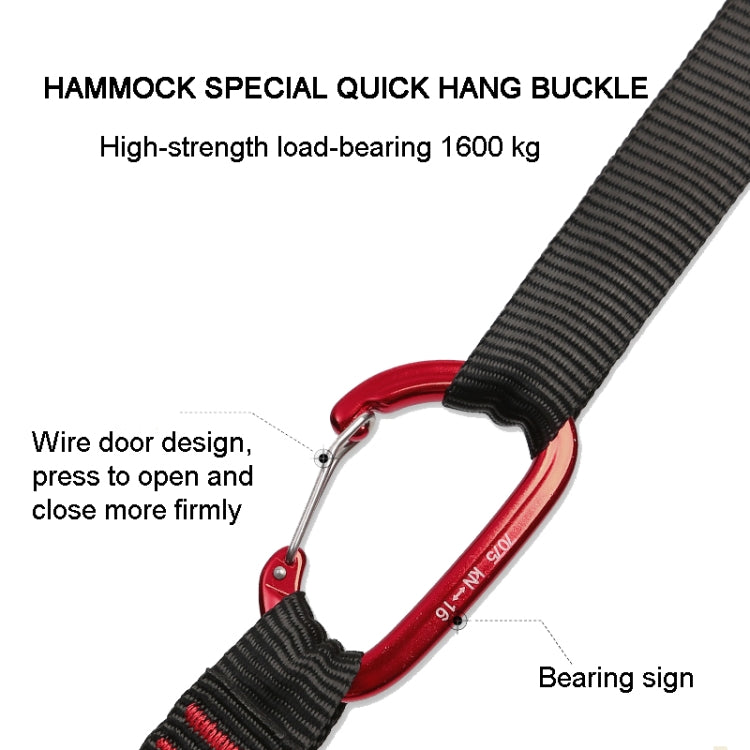XINDA  2m Hammock Sling + Quick Buckle Set Swing Rope Strap, 2m Hammock Sling + Quick Buckle