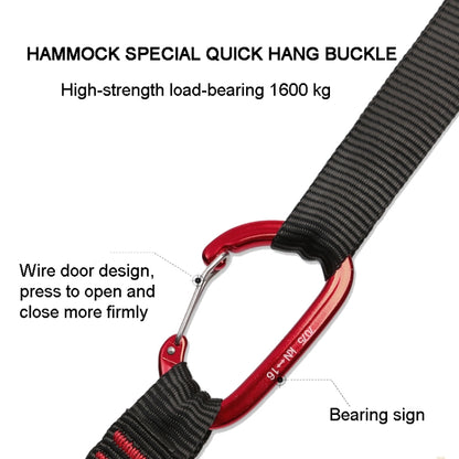 XINDA  2m Hammock Sling + Quick Buckle Set Swing Rope Strap, 2m Hammock Sling + Quick Buckle