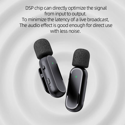 Wireless Lavalier Microphone With Charging Box Noise Reduction Video Record Mic,Spec:, K63 One To Two  Type-C Interface, K63 One To Two  8 Pin Interface, K61 One To  One Type-C Interface, K61 One To  One 8 Pin Interface