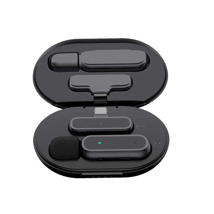 Wireless Lavalier Microphone With Charging Box Noise Reduction Video Record Mic,Spec:, K63 One To Two  Type-C Interface, K63 One To Two  8 Pin Interface, K61 One To  One Type-C Interface, K61 One To  One 8 Pin Interface