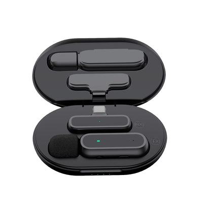 Wireless Lavalier Microphone With Charging Box Noise Reduction Video Record Mic,Spec:, K63 One To Two  Type-C Interface, K63 One To Two  8 Pin Interface, K61 One To  One Type-C Interface, K61 One To  One 8 Pin Interface