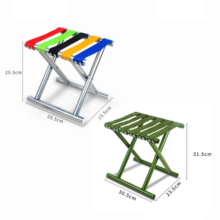 Metal Tube Outdoor Folding Chair Fishing Stool Camping Portable Stool, Medium (25.5cm) Random Color, Large (31.5cm)  Army Green Tube, Large (31.5cm) White Tube