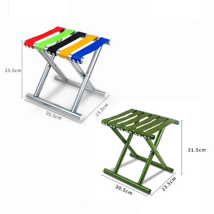 Metal Tube Outdoor Folding Chair Fishing Stool Camping Portable Stool, Medium (25.5cm) Random Color, Large (31.5cm)  Army Green Tube, Large (31.5cm) White Tube