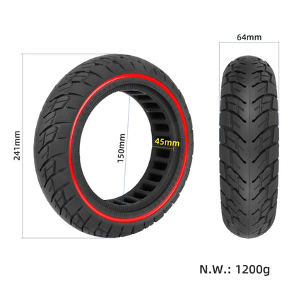 For Ninebot Max G30 10 X 2.5 Inch  (60/70-6.5) Scooter Solid Rubber Tire, 10 X 2.5 Inch Red Line, 10 X 2.5 Inch Black