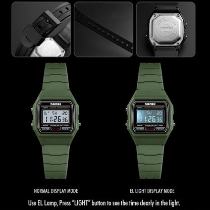 SKMEI 1460 Children Luminous Multifunctional Waterproof Thin Sports Watch