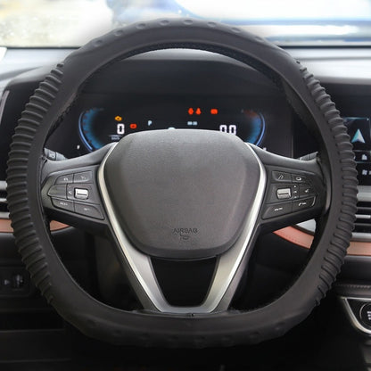 Silicone Non-slip Wear-resistant Concave Point Car Steering Wheel Cover, 34-38cm