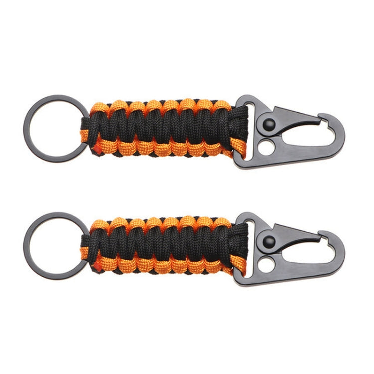 2pcs Outdoor Climbing Eagle Beak Buckle Umbrella Rope Hand-Woven Key Hanging Buckle, Hanging Buckle(Black), Hanging Buckle(Army Green), Hanging Buckle(Army Green Camouflage), Hanging Buckle(Black+Orange)
