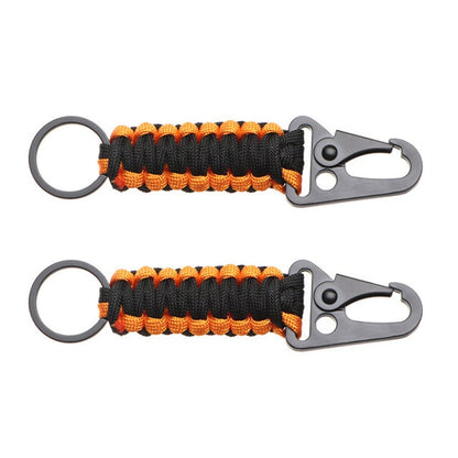 2pcs Outdoor Climbing Eagle Beak Buckle Umbrella Rope Hand-Woven Key Hanging Buckle, Hanging Buckle(Black), Hanging Buckle(Army Green), Hanging Buckle(Army Green Camouflage), Hanging Buckle(Black+Orange)