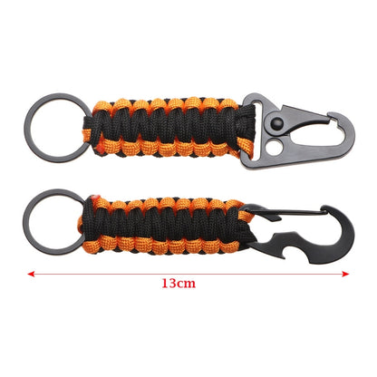 2pcs Outdoor Climbing Eagle Beak Buckle Umbrella Rope Hand-Woven Key Hanging Buckle, Hanging Buckle(Black), Hanging Buckle(Army Green), Hanging Buckle(Army Green Camouflage), Hanging Buckle(Black+Orange)