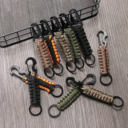2pcs Outdoor Climbing Eagle Beak Buckle Umbrella Rope Hand-Woven Key Hanging Buckle, Hanging Buckle(Black), Hanging Buckle(Army Green), Hanging Buckle(Army Green Camouflage), Hanging Buckle(Black+Orange)