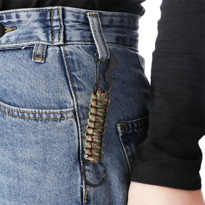 2pcs Outdoor Climbing Eagle Beak Buckle Umbrella Rope Hand-Woven Key Hanging Buckle, Hanging Buckle(Black), Hanging Buckle(Army Green), Hanging Buckle(Army Green Camouflage), Hanging Buckle(Black+Orange)