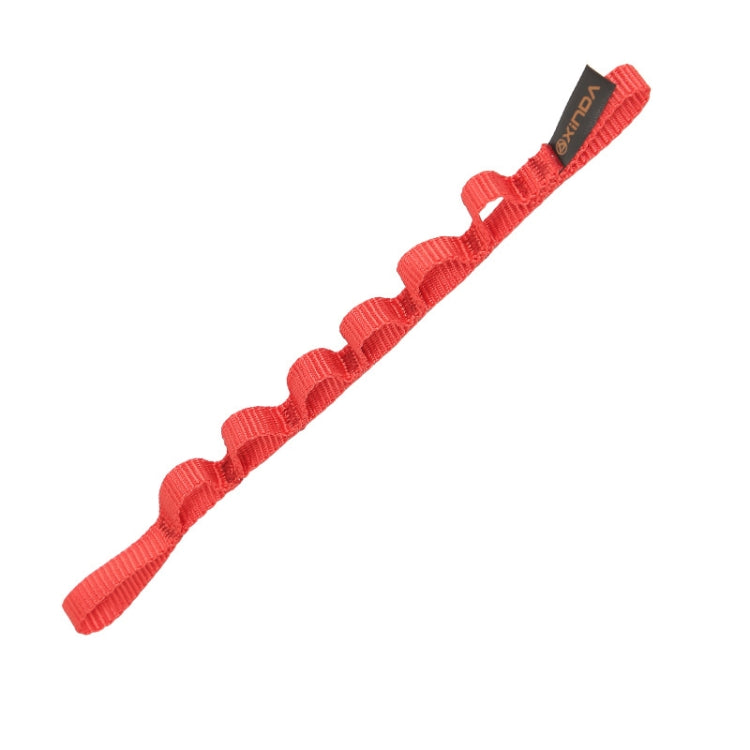 XINDA Outdoor Climbing Daisy Chain Rope Sling Strap Rappelling Downhill, 25cm Red, 52cm Black